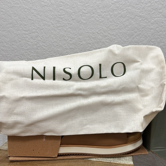 Nisolo Ella Go To Leather Flatform Slide Sandals Size 7 - Picture 9 of 10